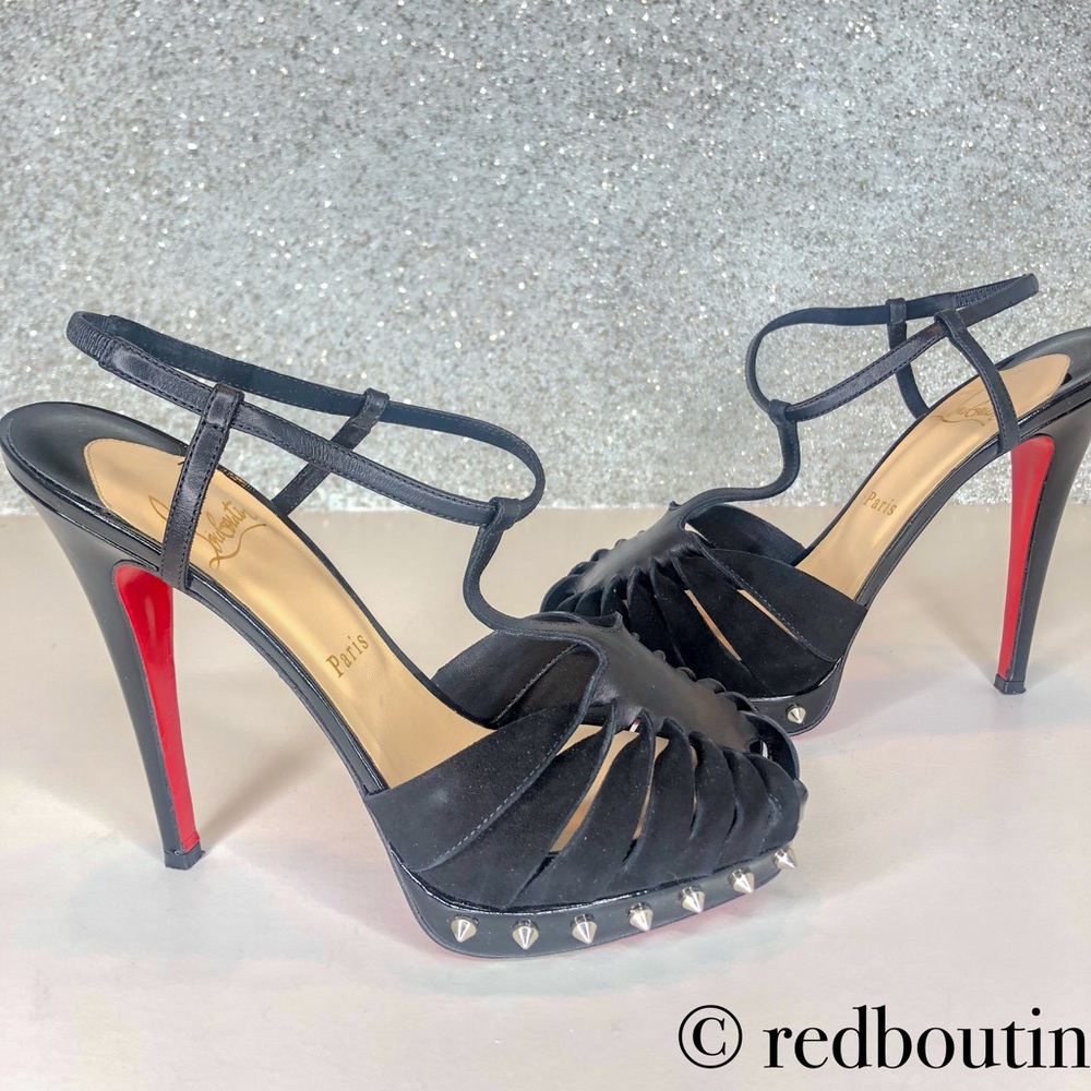 traded LOUBOUTIN Zigounette Spiked Sandals - Picture 1 of 8